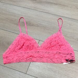 Vibrant Pink Lace Bralette